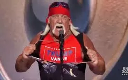 Hulk Hogan ripping off his shirt